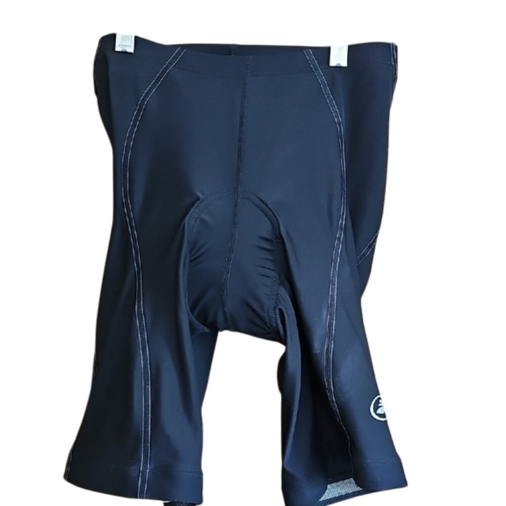 Performance men's heavy padded Black Cycling Shorts stretch L